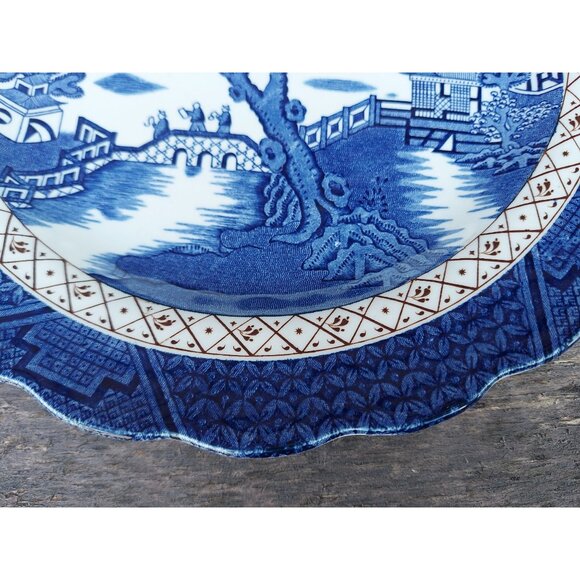 Booths "Real Old Willow" Blue & White Decorative 9 7/8' Plate England - Picture 2 of 3